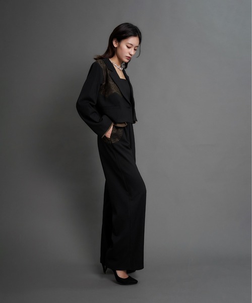 My shawty（ﾏｲｼｬｳﾃｨｰ）の「jacket set pants dress（パンツドレス・レディース・ミント/ブラック/ブラウン・MEDIUM/SMALL）」の17枚目の写真