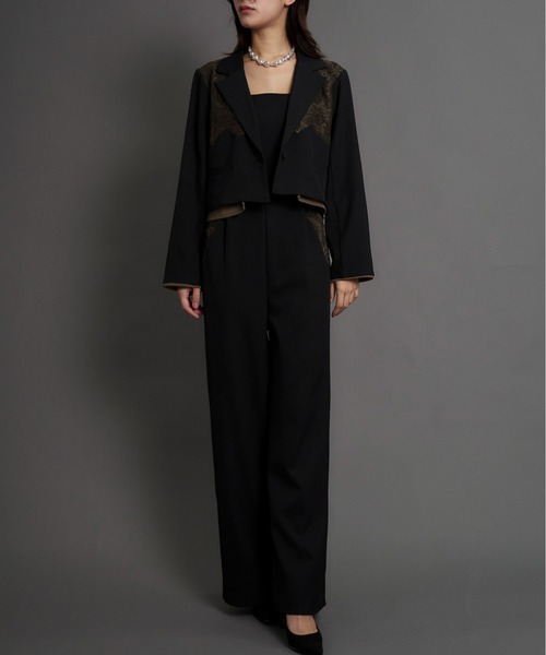My shawty（ﾏｲｼｬｳﾃｨｰ）の「jacket set pants dress（パンツドレス・レディース・ミント/ブラック/ブラウン・MEDIUM/SMALL）」の21枚目の写真