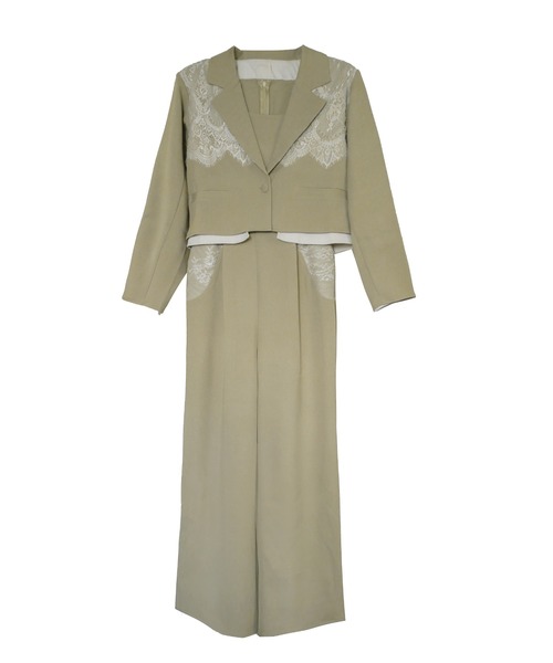 My shawty（ﾏｲｼｬｳﾃｨｰ）の「jacket set pants dress（パンツドレス・レディース・ミント/ブラック/ブラウン・MEDIUM/SMALL）」の22枚目の写真