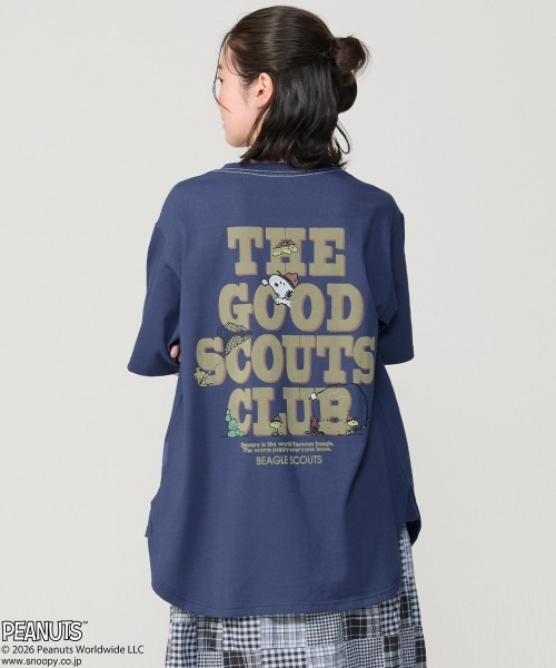 KRIFF MAYER Lady's Collection(クリフメイヤーレディースコレクション)の「【接触冷感・吸水速乾・毛玉防止】スヌーピーAラインT(Tシャツ/カットソー・レディース・チャコール/イエロー/ネイビー/ライトグリーン/カラフル/オフホワイト・MEDIUM/LARGE)」の5枚目の写真