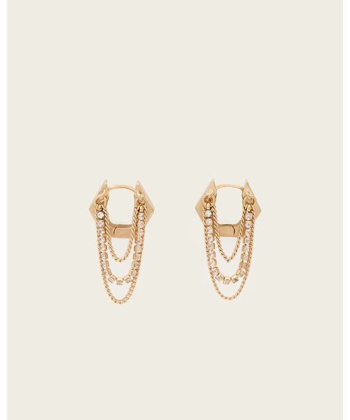 ALLSAINTS(オールセインツ)の「RUBI CHAIN EARRINGS | RUBI チェーン イヤリング・ピアス(ピアス(両耳用)・レディース・ゴールド系その他・ONE SIZE)」の1枚目の写真