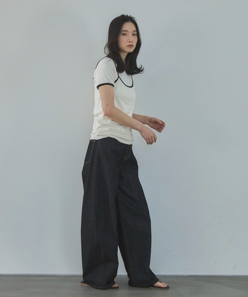 feepur(フェピュール)の「配色リンガーキャミsetTee(Tシャツ/カットソー・レディース・アイボリー/チャコールグレー・MEDIUM)」の20枚目の写真