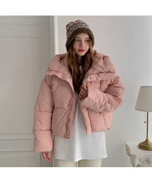 High Neck Hood Short Puffer Jacket (3colors)