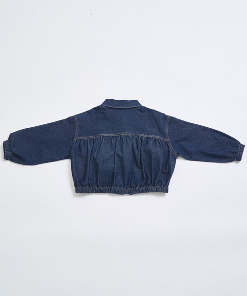 pairmanon（ペアマノン）の「ガールズ フリル 裾ゴム デニムジャケット（デニムジャケット・キッズ・インディゴブルー/ライトブルー・100/110/120/130/140/150/90）」の15枚目の写真