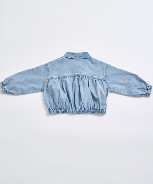 pairmanon（ペアマノン）の「ガールズ フリル 裾ゴム デニムジャケット（デニムジャケット・キッズ・インディゴブルー/ライトブルー・100/110/120/130/140/150/90）」の22枚目の写真
