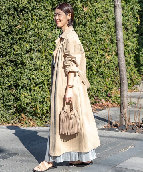 NOLLEY’S（ノーリーズ）の「ウォッシャブルLIGHT TRENCH COAT（トレンチコート・レディース・ベージュ・38/36）」の2枚目の写真