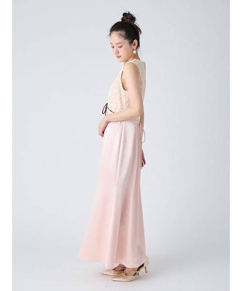 LILY BROWN（リリーブラウン）の「エンブロイダリーヴィンテージサテンドレス（ドレス・レディース・ピンク/チャコールグレー/ブラック・0/1）」の7枚目の写真