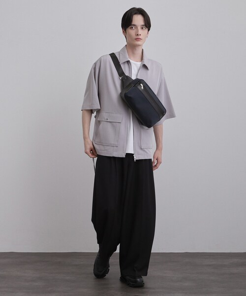 tk.TAKEO KIKUCHI(ティーケータケオキクチ)の「【保冷】レクタングルボディバッグ(ボディバッグ/ウエストポーチ・メンズ・チャコールグレー/ダークグリーン/ネイビー・00)」の16枚目の写真