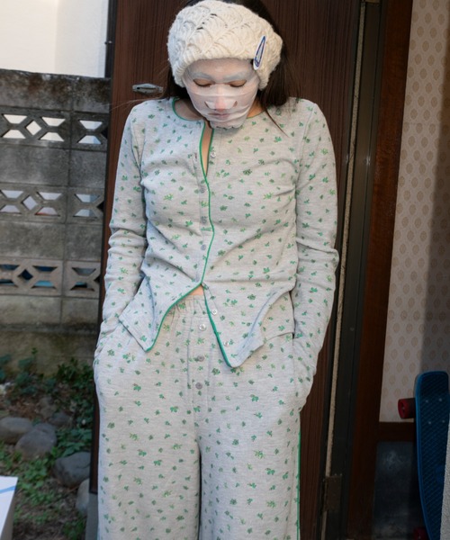 PAMM(パム)の「花や実や葉のワッフルパンツ(その他パンツ・レディース・グリーン系/ホワイト×パープル・2/1)」の5枚目の写真