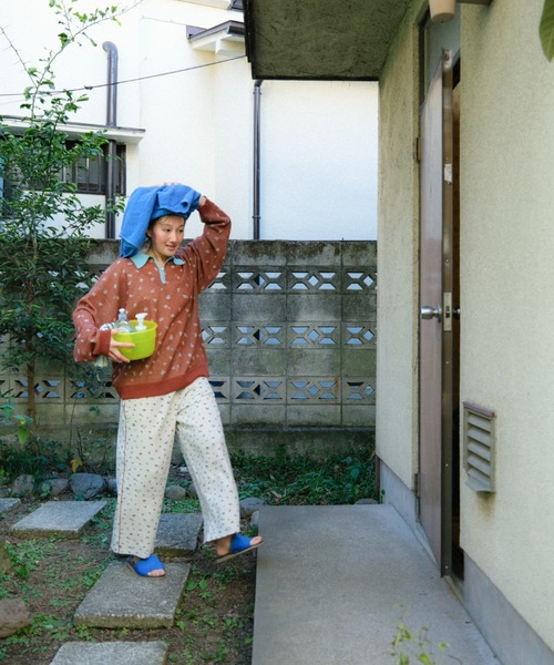 PAMM(パム)の「花や実や葉のワッフルパンツ(その他パンツ・レディース・グリーン系/ホワイト×パープル・2/1)」の11枚目の写真