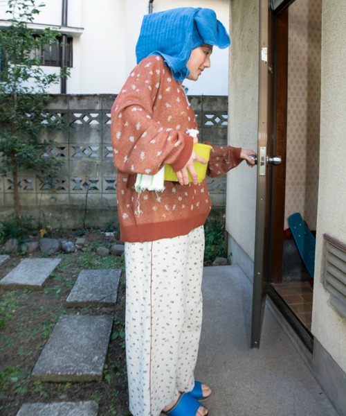PAMM(パム)の「花や実や葉のワッフルパンツ(その他パンツ・レディース・グリーン系/ホワイト×パープル・2/1)」の14枚目の写真