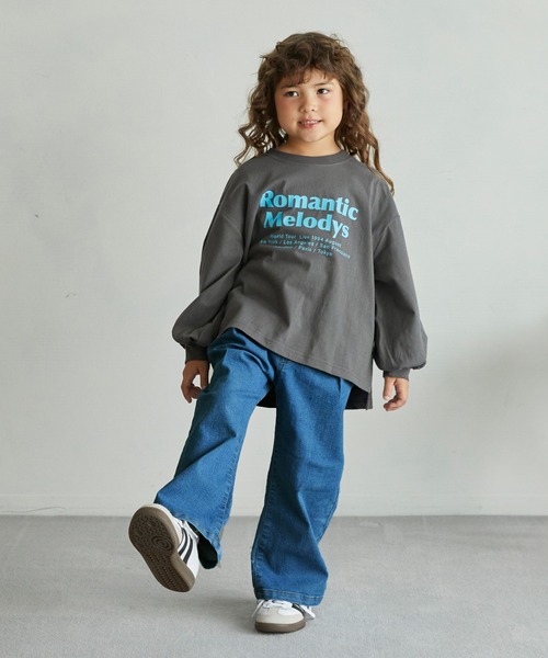 undeny.(アンディニ-)の「undeny/アンディニー Romantic L/S Tシャツ(Tシャツ/カットソー・キッズ・ピンク/ホワイト/チャコールグレー・XL/L/M)」の6枚目の写真