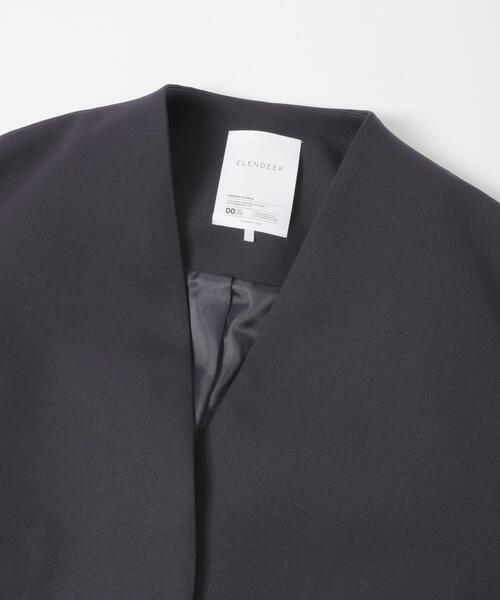 一部別注カラー』ELENDEEK FORM SHORT COAT（ノーカラージャケット