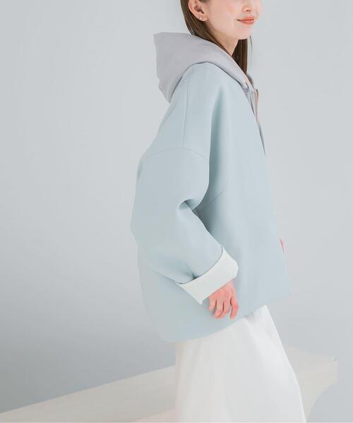 一部別注カラー』ELENDEEK FORM SHORT COAT（ノーカラージャケット