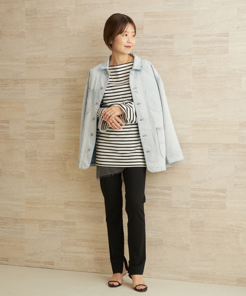 plage(プラージュ)の「《WEB限定追加》bleach coverall 2(デニムジャケット・レディース・サックスブルー・38/36)」の3枚目の写真