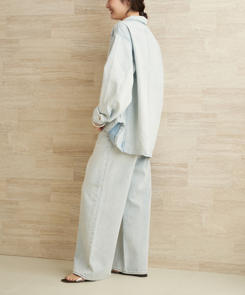 plage(プラージュ)の「《WEB限定追加》bleach coverall 2(デニムジャケット・レディース・サックスブルー・38/36)」の5枚目の写真