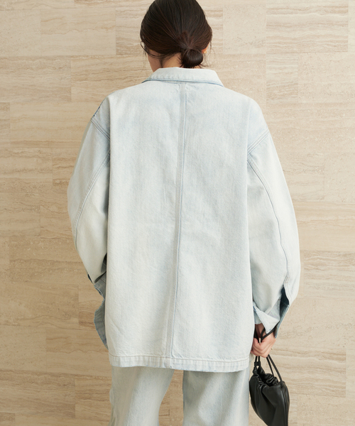 plage(プラージュ)の「《WEB限定追加》bleach coverall 2(デニムジャケット・レディース・サックスブルー・38/36)」の9枚目の写真