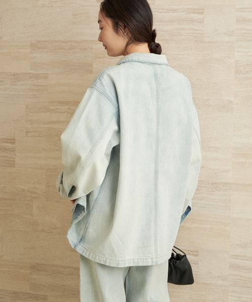 plage(プラージュ)の「《WEB限定追加》bleach coverall 2(デニムジャケット・レディース・サックスブルー・38/36)」の10枚目の写真