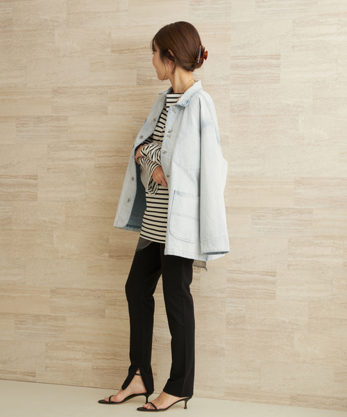 plage(プラージュ)の「《WEB限定追加》bleach coverall 2(デニムジャケット・レディース・サックスブルー・38/36)」の12枚目の写真