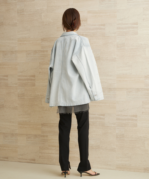 plage(プラージュ)の「《WEB限定追加》bleach coverall 2(デニムジャケット・レディース・サックスブルー・38/36)」の13枚目の写真