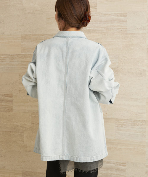 plage(プラージュ)の「《WEB限定追加》bleach coverall 2(デニムジャケット・レディース・サックスブルー・38/36)」の17枚目の写真