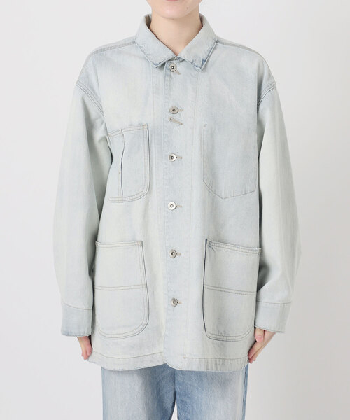 plage(プラージュ)の「《WEB限定追加》bleach coverall 2(デニムジャケット・レディース・サックスブルー・38/36)」の18枚目の写真