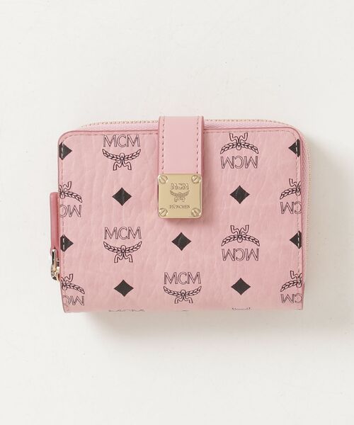 MCM（エムシーエム）の「Aren 真ちゅうプレート ウォレット - ヴィセトス（財布・レディース・ピンク/ブラウン・ONE SIZE）」の2枚目の写真