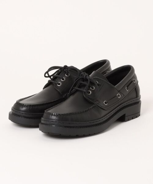 def/focus tokyo(デフフォーカストーキョー)の「STORM/ストーム モカシンデッキシューズ【150E NEW PACIFIC】(モカシン/デッキシューズ・メンズ・ブラック/ホワイト・43/42/41/40/45/44)」の2枚目の写真