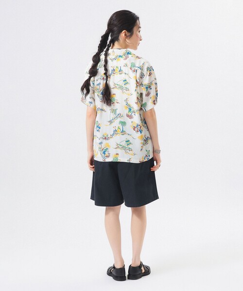 SUN SURF（サンサーフ）の「【別注】SUN SURF / オープンカラー シャツ（シャツ/ブラウス・レディース・ネイビー/ホワイト・MEDIUM/LARGE）」の6枚目の写真