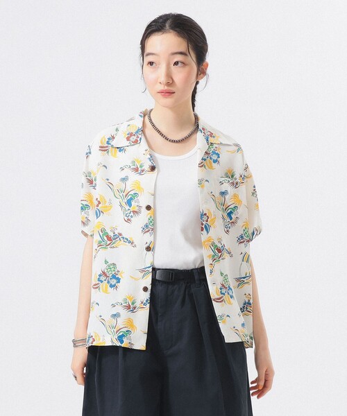 SUN SURF（サンサーフ）の「【別注】SUN SURF / オープンカラー シャツ（シャツ/ブラウス・レディース・ネイビー/ホワイト・MEDIUM/LARGE）」の7枚目の写真