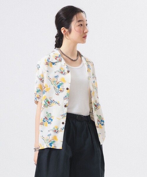 SUN SURF（サンサーフ）の「【別注】SUN SURF / オープンカラー シャツ（シャツ/ブラウス・レディース・ネイビー/ホワイト・MEDIUM/LARGE）」の8枚目の写真