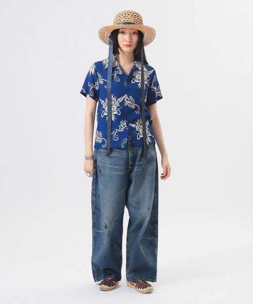 SUN SURF（サンサーフ）の「【別注】SUN SURF / オープンカラー シャツ（シャツ/ブラウス・レディース・ネイビー/ホワイト・MEDIUM/LARGE）」の10枚目の写真