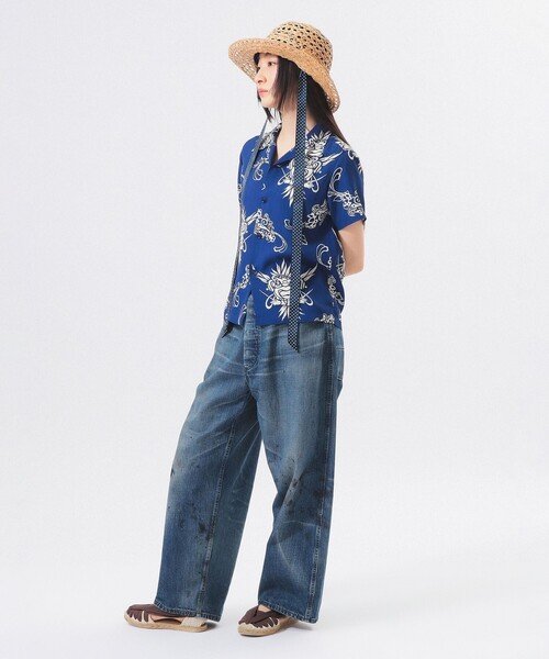 SUN SURF（サンサーフ）の「【別注】SUN SURF / オープンカラー シャツ（シャツ/ブラウス・レディース・ネイビー/ホワイト・MEDIUM/LARGE）」の11枚目の写真