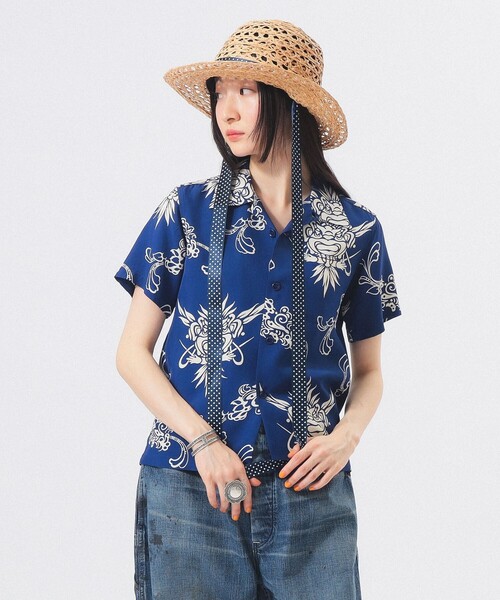 SUN SURF（サンサーフ）の「【別注】SUN SURF / オープンカラー シャツ（シャツ/ブラウス・レディース・ネイビー/ホワイト・MEDIUM/LARGE）」の13枚目の写真