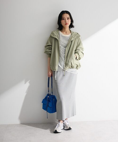 Green　Parks（グリーンパークス）の「撥水加工フード付ブルゾン（ブルゾン・レディース・カーキ/ホワイト系その他2/グレー・FREE）」の17枚目の写真