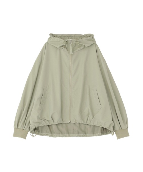 Green　Parks（グリーンパークス）の「撥水加工フード付ブルゾン（ブルゾン・レディース・カーキ/ホワイト系その他2/グレー・FREE）」の12枚目の写真