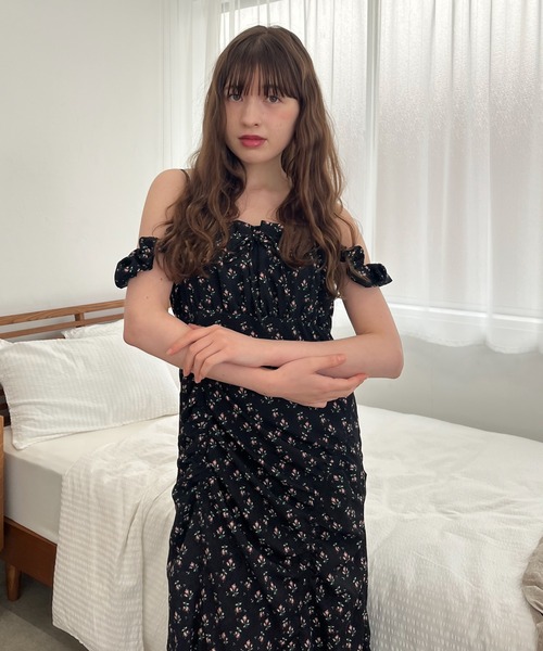 MORE self LOVE（モアセルフラブ）の「ギャザーワンピース（ワンピース・レディース・ブラック/ネイビー/オフホワイト・FREE）」の12枚目の写真