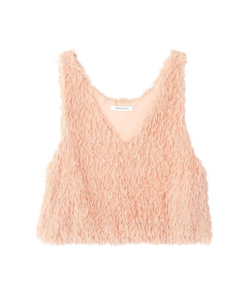 AMERICAN HOLIC（アメリカンホリック）の「【選べる丈】フェザーVネックベスト（ベスト・レディース・アイボリー/ライトブルー/チャコールグレー/オレンジ・L/M）」の16枚目の写真