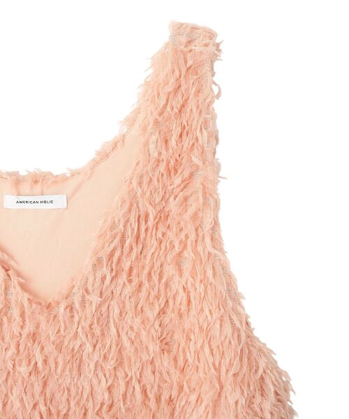 AMERICAN HOLIC（アメリカンホリック）の「【選べる丈】フェザーVネックベスト（ベスト・レディース・アイボリー/ライトブルー/チャコールグレー/オレンジ・L/M）」の19枚目の写真