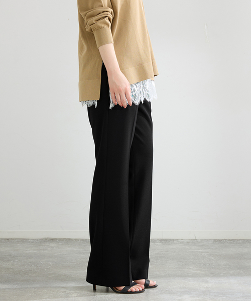 IENA(イエナ)の「《セットアップ対応/》カットジョーゼットスティックパンツ(スラックス・レディース・ブラック/ネイビー・38/36/34)」の9枚目の写真