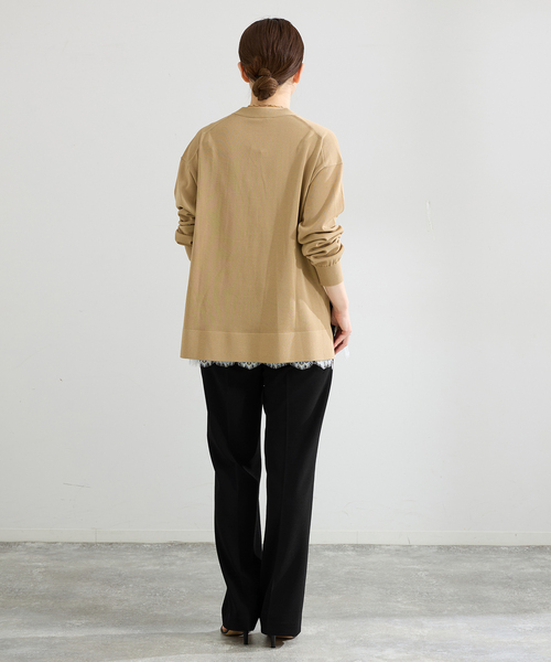 IENA(イエナ)の「《セットアップ対応/》カットジョーゼットスティックパンツ(スラックス・レディース・ブラック/ネイビー・38/36/34)」の12枚目の写真