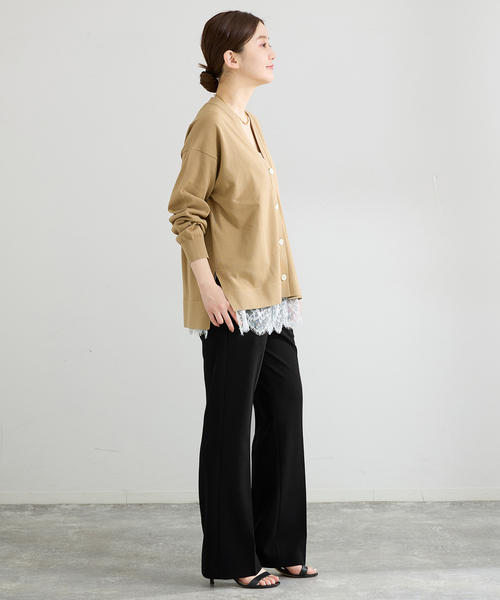 IENA(イエナ)の「《セットアップ対応/》カットジョーゼットスティックパンツ(スラックス・レディース・ブラック/ネイビー・38/36/34)」の13枚目の写真