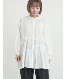Samansa Mos2（サマンサ モスモス）の「2WAYシアーティアードチュニック（シャツ/ブラウス）」