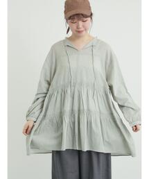 Samansa Mos2（サマンサ モスモス）の「2WAYシアーティアードチュニック（シャツ/ブラウス）」