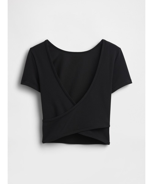 GAP(ギャップ)の「GapFit スムース リバーシブル ラップ クロップド トップス(Tシャツ/カットソー・レディース・ネイビー/ブラック・L/M/S/XS/XXS)」の5枚目の写真