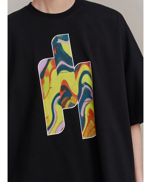 UN3D.（アンスリード）の「STRATUM ART PRINT T-SH / ストレイタムアートプリントTシャツ（Tシャツ/カットソー・レディース・ブラック/ホワイト・38/36）」の8枚目の写真