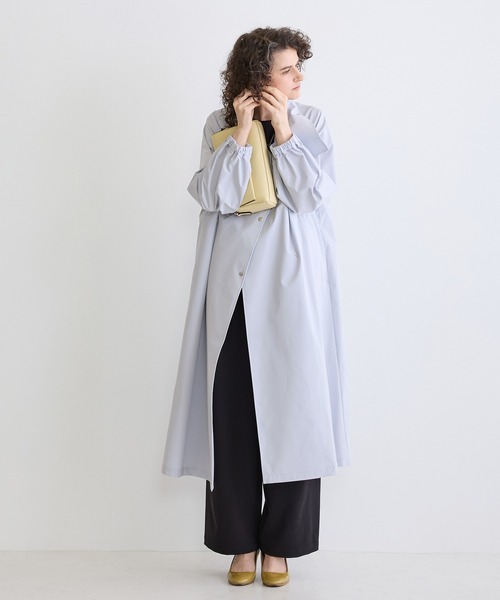NICOLE white（ニコルホワイト）の「２WAYスタンドコート（その他アウター・レディース・チャコールグレー/ベージュ/サックスブルー・FREE）」の3枚目の写真