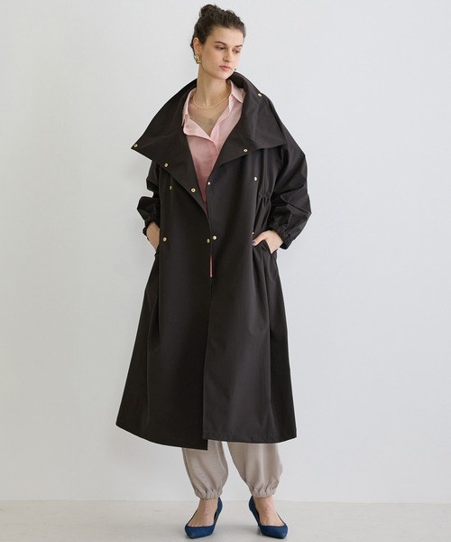 NICOLE white（ニコルホワイト）の「２WAYスタンドコート（その他アウター・レディース・チャコールグレー/ベージュ/サックスブルー・FREE）」の5枚目の写真