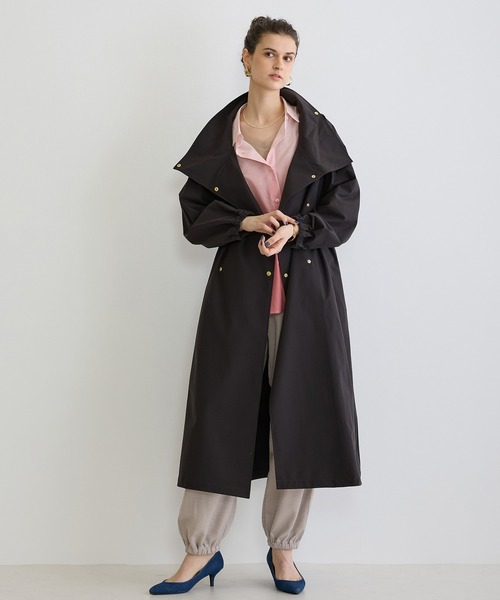 NICOLE white（ニコルホワイト）の「２WAYスタンドコート（その他アウター・レディース・チャコールグレー/ベージュ/サックスブルー・FREE）」の11枚目の写真