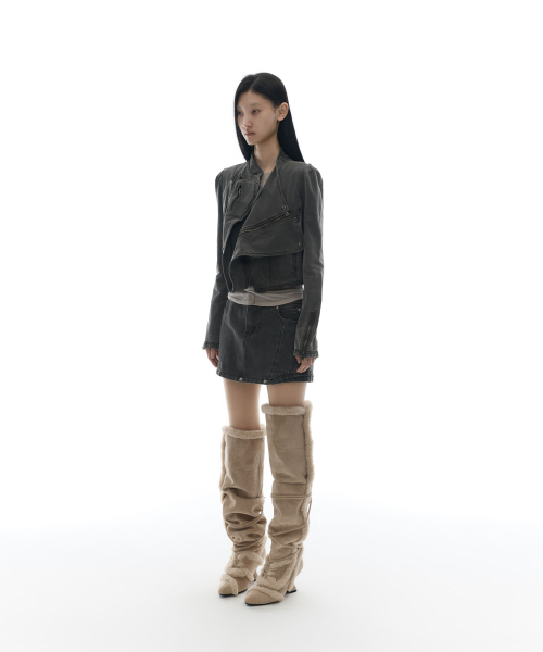 OJOS(オホス)の「Detachable Span Denim Jacket / Khaki(デニムジャケット・レディース・その他・1/2/3)」の1枚目の写真